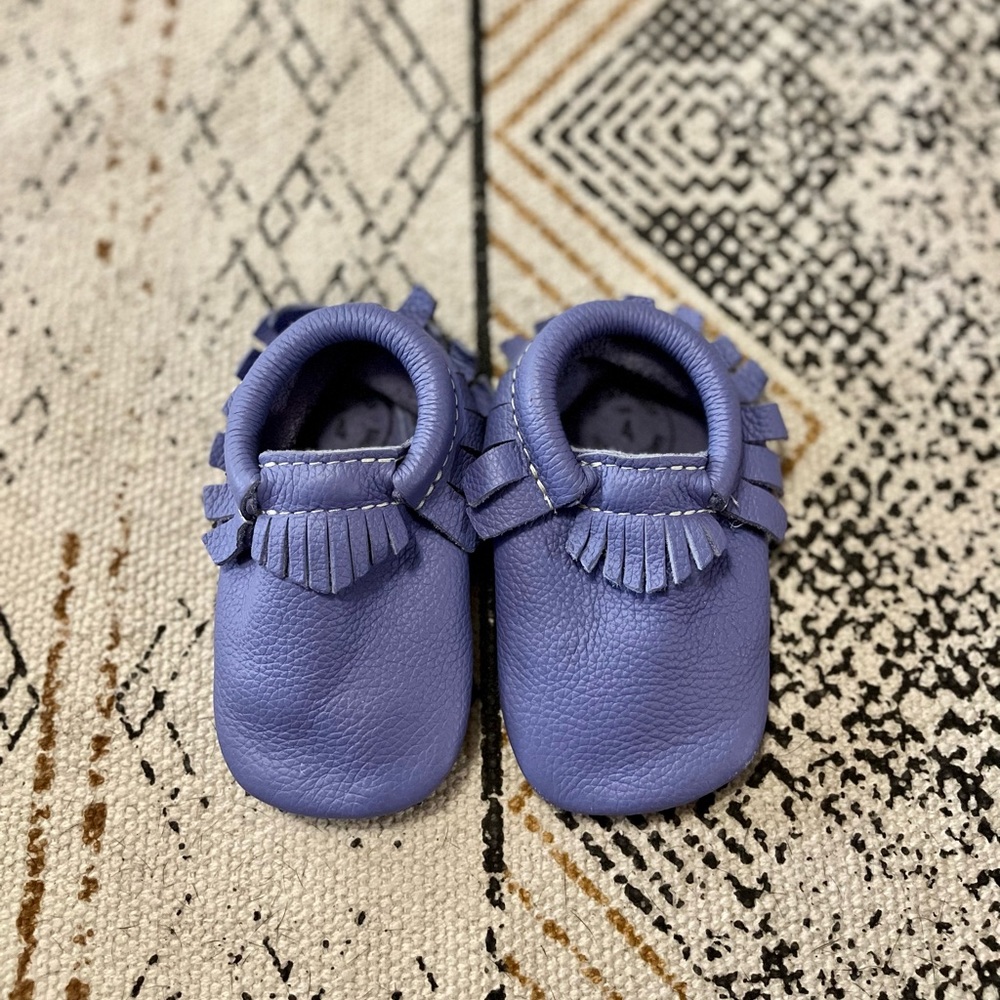 Freshly Picked Periwinkle moccasins